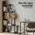 Artiss 5 Tier Ladder Bookshelf Corner Shelf 5‑Tier L Shaped Bookcase Walnut and Black Metal Frame 160cm