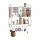 Artiss Floating Wall Shelf 2-in-1 Cubby Rack with 6 Hooks 73.5 x 20 x 74 cm White Wall Storage Organiser