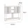 Artiss Floating Wall Shelf 2-in-1 Cubby Rack with 6 Hooks 73.5 x 20 x 74 cm White Wall Storage Organiser