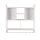 Artiss Floating Wall Shelf 2-in-1 Cubby Rack with 6 Hooks 73.5 x 20 x 74 cm White Wall Storage Organiser