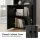 Artiss 6-Tier Black Display Bookshelf Cabinet 60cm W x 180cm H Tall Industrial Storage Unit with Closed Base