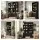 Artiss 6-Tier Black Display Bookshelf Cabinet 60cm W x 180cm H Tall Industrial Storage Unit with Closed Base