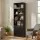 Artiss 6-Tier Black Display Bookshelf Cabinet 60cm W x 180cm H Tall Industrial Storage Unit with Closed Base