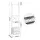 Artiss 5 Tier Ladder Bookshelf Bookcase with 2 Fabric Drawers White 39x29.5x161cm Sturdy Frame Display