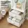 Artiss 5 Tier Ladder Bookshelf Bookcase with 2 Fabric Drawers White 39x29.5x161cm Sturdy Frame Display