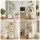 Artiss 5 Tier Ladder Bookshelf Bookcase with 2 Fabric Drawers White 39x29.5x161cm Sturdy Frame Display