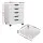 Artiss 5-Drawer Filing Cabinet, Mobile Rolling Storage Chest, Particle Board, White, 49x41x62cm, Locking Wheels