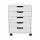 Artiss 5-Drawer Filing Cabinet, Mobile Rolling Storage Chest, Particle Board, White, 49x41x62cm, Locking Wheels