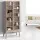 Artiss BERG Oak Bookshelf CD Storage Rack - 28 Adjustable Shelves, 60x32x150cm, Particle Board, Light Wood Tone