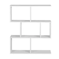 Artiss White S-Shape Floating Wall Shelf 3-Tier 80x19x95cm High-Capacity Display Storage Organiser Unit