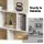 Artiss White S-Shape Floating Wall Shelf 3-Tier 80x19x95cm High-Capacity Display Storage Organiser Unit