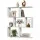 Artiss White S-Shape Floating Wall Shelf 3-Tier 80x19x95cm High-Capacity Display Storage Organiser Unit