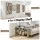 Artiss Floating Wall Shelves Bookshelf - Wood, 8 Compartments, 85x16x48cm, Versatile Freestanding or Wall-Mounted Design