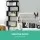 Artiss RIVA 6-Tier Black Bookshelf - Stylish S-Shape Display, Durable, Easy Assembly, Perfect for Home or Office