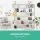 Artiss RIVA White 6-Tier S-Shape Bookshelf - Versatile Display, Sturdy Particle Board, 80x23.5x192cm, Easy Assembly