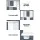 Artiss Bookshelf, 3-Tier Zig Zag Design, 12mm Particle Board, 60x23.5x98cm, White, Modern Display Shelf