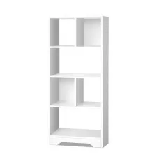 Artiss Bookshelf 4-Tier Display Shelf, Particle Board, White, 48x24x121cm, Sleek, Compact, Easy Assembly