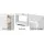 Artiss Bookshelf 4-Tier Display Shelf, Particle Board, White, 48x24x121cm, Sleek, Compact, Easy Assembly