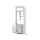 Artiss Bookshelf with Cabinet, Particle Board, White, 60x23.5x180cm, Modern Geom Display Shelf, Spacious Storage