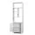 Artiss Bookshelf with Cabinet, Particle Board, White, 60x23.5x180cm, Modern Geom Display Shelf, Spacious Storage