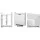 Artiss Bookshelf with Cabinet, Particle Board, White, 60x23.5x180cm, Modern Geom Display Shelf, Spacious Storage
