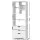 Artiss Bookshelf with Drawers, E1 Particle Board, 60x23.5x180cm, White - Modern Display Shelf with 7 Shelves & 3 Draw