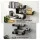 Artiss Floating Wall Shelf 3 Tier Wall-Mounted Storage Organiser Black Minimalist Design