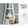 Artiss 5-Tier Corner Ladder Bookshelf - White MDF, 180cm, Non-Toxic Paint, Space-Saving Design, Easy Assembly