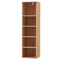Artiss Bookshelf 5-Tier Pine Melamine 33x30x120cm - Elegant Storage Solution with Adjustable Shelves