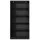 Artiss Bookshelf 5 Tiers Particle Board Black 110x40x170cm - Elegant Storage & Display with Adjustable Shelves