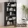 Artiss Bookshelf 5 Tiers Particle Board Black 110x40x170cm - Elegant Storage & Display with Adjustable Shelves