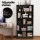 Artiss Bookshelf 5 Tiers Particle Board Black 110x40x170cm - Elegant Storage & Display with Adjustable Shelves
