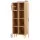Artiss Bookshelf Bookcase, Walnut Particle Board, 4 Tiers, 60x30x150cm, Sturdy Design, Easy Assembly, Anti-Tip Safety