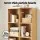 Artiss Bookshelf Bookcase, Walnut Particle Board, 4 Tiers, 60x30x150cm, Sturdy Design, Easy Assembly, Anti-Tip Safety