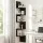 Artiss 5-Tier Black Wall Shelf Bookshelf - Floating Corner Design, Space-Saving, 19x19x123cm, Easy DIY Assembly