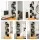 Artiss 5-Tier Black Wall Shelf Bookshelf - Floating Corner Design, Space-Saving, 19x19x123cm, Easy DIY Assembly