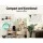 Artiss Floating Wall Shelves Bookshelf, 15mm Particle Board, 85x16x48cm, White, 8 Compartments, Home Office Decor