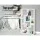 Artiss Floating Wall Shelves Bookshelf, 15mm Particle Board, 85x16x48cm, White, 8 Compartments, Home Office Decor