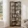 Artiss 6-Tier L-Shaped Corner Bookshelf Oak with Black Metal Frame Hexagonal Display 200cm Tall Shelf