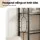 Artiss 6-Tier L-Shaped Corner Bookshelf Oak with Black Metal Frame Hexagonal Display 200cm Tall Shelf