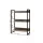 Artiss Bookshelf 3 Tiers, Engineered Wood & Metal, 70.5x30x90cm, Black & Oak, Modern Display Shelf, Easy Assembly