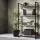 Artiss Bookshelf 4 Tiers, Engineered Wood & Metal, 70.5x30x125cm, Black & Oak, Modern Display Shelf, Durable & Stylish