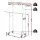 Artiss Heavy Duty Double Rod Clothes Rack, Adjustable Metal Coat Stand with Wheels, Collapsible, 78–136cm, Silver