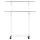 Artiss Heavy Duty Double Rod Clothes Rack, Adjustable Metal Coat Stand with Wheels, Collapsible, 78–136cm, Silver
