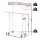 Artiss 2 Pack Clothes Rack Double Rod Adjustable Airer Rail Coat Stand Heavy-Duty Collapsible Silver White