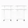 Artiss 2 Pack Clothes Rack Double Rod Adjustable Airer Rail Coat Stand Heavy-Duty Collapsible Silver White