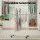 Artiss 2 Pack Clothes Rack Double Rod Adjustable Airer Rail Coat Stand Heavy-Duty Collapsible Silver White