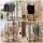 Artiss Clothes Rack Airer Rail Coat Stand 6 Rod Hexagonal Metal Frame Lockable Wheels Black 50kg Capacity