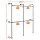 Artiss Industrial Clothing Rack 206cm Wall Mounted Heavy Duty Metal Open Wardrobe Organiser Black for Bedroom