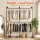 Artiss Industrial Clothing Rack 206cm Wall Mounted Heavy Duty Metal Open Wardrobe Organiser Black for Bedroom